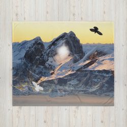Mountain Duality - Throw Blanket